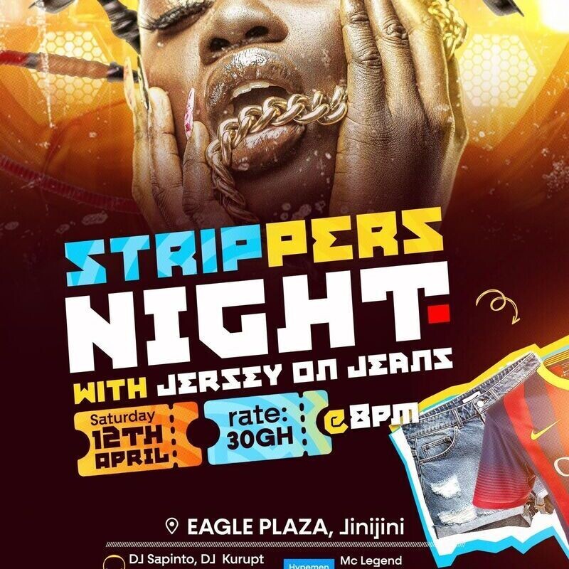 STRIPPERS NIGHT WITH JERSEY ON...